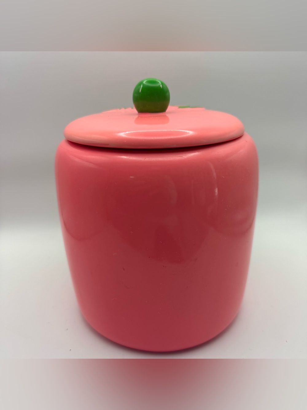 Vintage 2003 M&M’s Green Character Ceramic Cookie Jar Galerie Pink Mars - Picture 5 of 13